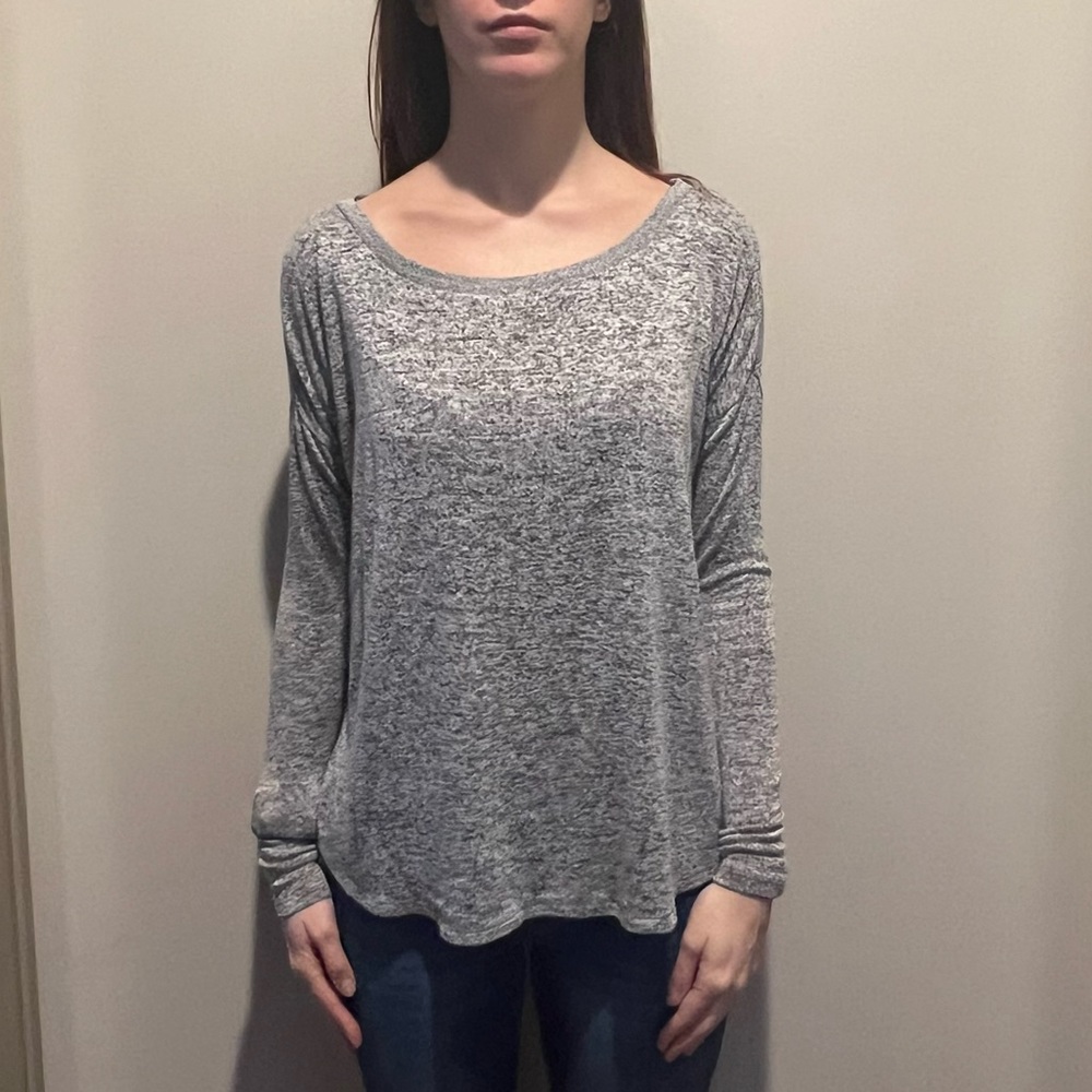 Oversized heather grey sweater